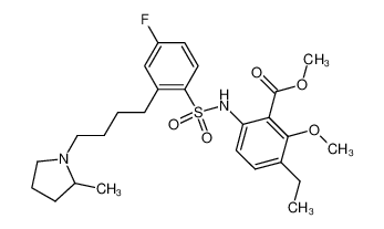 methyl 3-ethyl-6-[({4-fluoro-2-[4-(2-methyl-1-pyrrolidinyl)butyl]phenyl}sulfonyl)amino]-2-methoxybenzoate CAS:681248-29-3 manufacturer & supplier