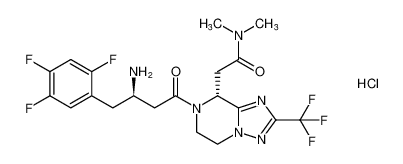 2-((R)-7-((R)-3-amino-4-(2,4,5-trifluorophenyl)butanoyl)-2-(trifluoromethyl)-5,6,7,8-tetrahydro-[1,2,4]triazolo[1,5-a]pyrazin-8-yl)-N,N-dimethylacetamide hydrochloride CAS:681249-54-7 manufacturer & supplier