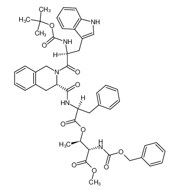 (2S,3R)-2-Benzyloxycarbonylamino-3-[(S)-2-({(S)-2-[(S)-2-tert-butoxycarbonylamino-3-(1H-indol-3-yl)-propionyl]-1,2,3,4-tetrahydro-isoquinoline-3-carbonyl}-amino)-3-phenyl-propionyloxy]-butyric acid methyl ester CAS:681254-26-2 manufacturer &