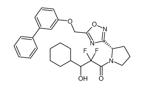 1-((S)-2-(5-(([1,1'-biphenyl]-3-yloxy)methyl)-1,2,4-oxadiazol-3-yl)pyrrolidin-1-yl)-3-cyclohexyl-2,2-difluoro-3-hydroxypropan-1-one CAS:681262-58-8 manufacturer & supplier