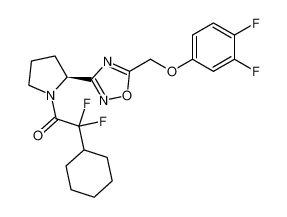 (S)-2-cyclohexyl-1-(2-(5-((3,4-difluorophenoxy)methyl)-1,2,4-oxadiazol-3-yl)pyrrolidin-1-yl)-2,2-difluoroethan-1-one CAS:681262-70-4 manufacturer & supplier