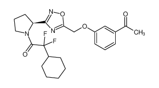 (S)-1-(2-(5-((3-acetylphenoxy)methyl)-1,2,4-oxadiazol-3-yl)pyrrolidin-1-yl)-2-cyclohexyl-2,2-difluoroethan-1-one CAS:681263-10-5 manufacturer & supplier