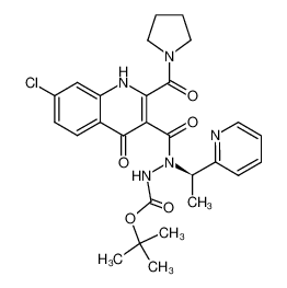 N'-[7-Chloro-4-oxo-2-(pyrrolidine-1-carbonyl)-1,4-dihydro-quinoline-3-carbonyl]-N'-((R)-1-pyridin-2-yl-ethyl)-hydrazinecarboxylic acid tert-butyl ester CAS:681270-44-0 manufacturer & supplier