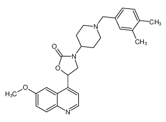 3-(1-(3,4-dimethylbenzyl)piperidin-4-yl)-5-(6-methoxyquinolin-4-yl)oxazolidin-2-one CAS:681277-75-8 manufacturer & supplier