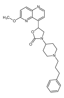 5-(6-methoxy-1,5-naphthyridin-4-yl)-3-(1-(3-phenylpropyl)piperidin-4-yl)oxazolidin-2-one CAS:681278-19-3 manufacturer & supplier