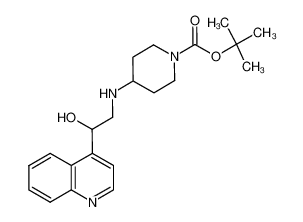 4-(2-hydroxy-2-quinolin-4-yl-ethylamino)-piperidine-1-carboxylic acid tert-butyl ester CAS:681278-30-8 manufacturer & supplier