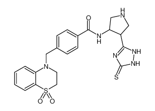 4-((1,1-dioxido-2,3-dihydro-4H-benzo[b][1,4]thiazin-4-yl)methyl)-N-(4-(5-thioxo-2,5-dihydro-1H-1,2,4-triazol-3-yl)pyrrolidin-3-yl)benzamide CAS:681285-54-1 manufacturer & supplier