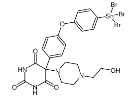 5-(4-(2-hydroxyethyl)piperazin-1-yl)-5-(4-(4-(tribromostannyl)phenoxy)phenyl)pyrimidine-2,4,6(1H,3H,5H)-trione CAS:681287-32-1 manufacturer & supplier