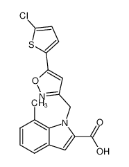 1-[5-(5-Chloro-thiophen-2-yl)-isoxazol-3-ylmethyl]-7-methyl-1H-indole-2-carboxylic acid CAS:681287-82-1 manufacturer & supplier