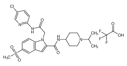 1-(2-((5-chloropyridin-2-yl)amino)-2-oxoethyl)-N-(1-isopropylpiperidin-4-yl)-5-(methylsulfonyl)-1H-indole-2-carboxamide 2,2,2-trifluoroacetate CAS:681288-36-8 manufacturer & supplier