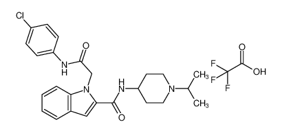 1-(2-((4-chlorophenyl)amino)-2-oxoethyl)-N-(1-isopropylpiperidin-4-yl)-1H-indole-2-carboxamide 2,2,2-trifluoroacetate CAS:681288-97-1 manufacturer & supplier