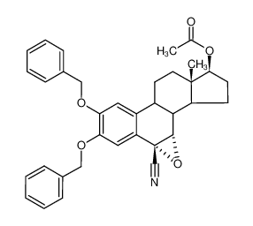 6β-Cyano-2,3-di(benzoyloxy)-6α,7α-epoxyestra-1,3(10)-trien-17β-ol-acetat CAS:68129-11-3 manufacturer & supplier