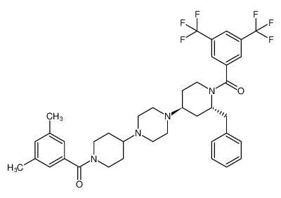 rel-(4-(4-((2R,4S)-2-benzyl-1-(3,5-bis(trifluoromethyl)benzoyl)piperidin-4-yl)piperazin-1-yl)piperidin-1-yl)(3,5-dimethylphenyl)methanone CAS:681290-82-4 manufacturer & supplier