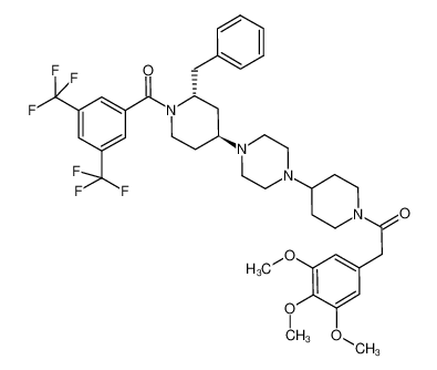 1-(4-(4-((2R,4S)-2-benzyl-1-(3,5-bis(trifluoromethyl)benzoyl)piperidin-4-yl)piperazin-1-yl)piperidin-1-yl)-2-(3,4,5-trimethoxyphenyl)ethan-1-one CAS:681291-22-5 manufacturer & supplier