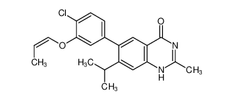 (Z)-6-(4-chloro-3-(prop-1-en-1-yloxy)phenyl)-7-isopropyl-2-methylquinazolin-4(1H)-one CAS:681292-56-8 manufacturer & supplier