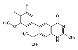 6-(3,4-difluoro-5-methoxyphenyl)-7-isopropyl-2-methylquinazolin-4(1H)-one CAS:681292-70-6 manufacturer & supplier