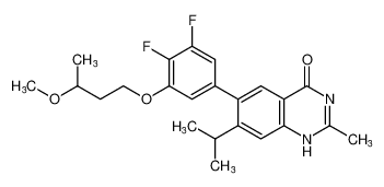 6-(3,4-difluoro-5-(3-methoxybutoxy)phenyl)-7-isopropyl-2-methylquinazolin-4(1H)-one CAS:681292-72-8 manufacturer & supplier