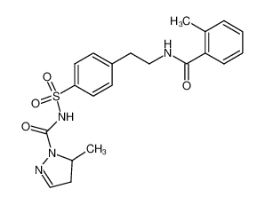 2-Methyl-N-(2-{4-[(5-methyl-4,5-dihydro-pyrazole-1-carbonyl)-sulfamoyl]-phenyl}-ethyl)-benzamide CAS:68143-42-0 manufacturer & supplier