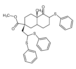 (2R,4aS)-2-(2,2-Bis-phenylsulfanyl-ethyl)-4a-methyl-5-oxo-6-phenylsulfanyl-decahydro-naphthalene-2-carboxylic acid methyl ester CAS:68143-80-6 manufacturer & supplier