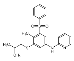 N-(3-(isobutylthio)-4-methyl-5-(phenylsulfonyl)phenyl)pyridin-2-amine CAS:681430-53-5 manufacturer & supplier