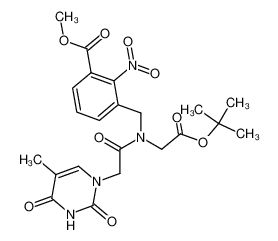 3-({tert-butoxycarbonylmethyl-[2-(5-methyl-2,4-dioxo-3,4-dihydro-2H-pyrimidin-1-yl)-acetyl]-amino}-methyl)-2-nitro-benzoic acid methyl ester CAS:681430-74-0 manufacturer & supplier