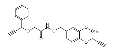 N-((3-methoxy-4-(prop-2-yn-1-yloxy)benzyl)oxy)-2-((1-phenylprop-2-yn-1-yl)oxy)acetamide CAS:681434-52-6 manufacturer & supplier