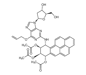 Guanosine,2'-deoxy-6-O-2-propenyl-N-[(7S,8R,9S,10R)-7,8,9-tris(acetyloxy)-7,8,9,10-tetrahydrobenzo[a]pyren-10-yl]- CAS:681439-79-2 manufacturer & supplier