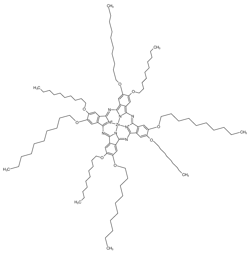 2,3,9,10,16,17,23,24-octakis(decyloxy)phthalocyaninato zinc(II) CAS:681439-85-0 manufacturer & supplier