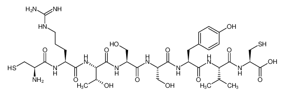 L-Cysteine, L-cysteinyl-L-arginyl-L-threonyl-L-seryl-L-seryl-L-tyrosyl-L-valyl- CAS:681450-32-8 manufacturer & supplier