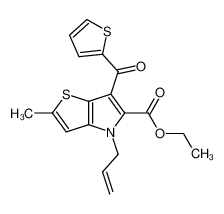 4-Allyl-2-methyl-6-(thiophene-2-carbonyl)-4H-thieno[3,2-b]pyrrole-5-carboxylic acid ethyl ester CAS:681486-13-5 manufacturer & supplier