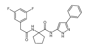 1-[2-(3,5-difluoro-phenyl)-acetylamino]-cyclopentanecarboxylic acid (5-phenyl-2H-pyrazol-3-yl)-amide CAS:681487-24-1 manufacturer & supplier