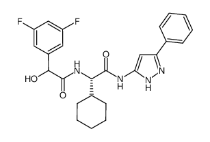 2-cyclohexyl-2-[2-(3,5-difluoro-phenyl)-2-hydroxy-acetylamino]-N-(5-phenyl-2H-pyrazol-3-yl)-acetamide CAS:681487-35-4 manufacturer & supplier