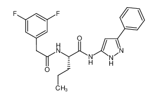 2-[2-(3,5-difluoro-phenyl)-acetylamino]-pentanoic acid (5-phenyl-2H-pyrazol-3-yl)-amide CAS:681487-63-8 manufacturer & supplier