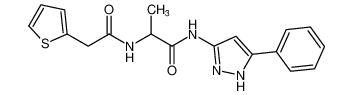 N-(5-phenyl-1H-pyrazol-3-yl)-2-(2-(thiophen-2-yl)acetamido)propanamide CAS:681489-18-9 manufacturer & supplier