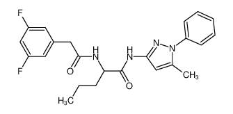 2-[2-(3,5-difluoro-phenyl)-acetylamino]-pentanoic acid (5-methyl-1-phenyl-1H-pyrazol-3-yl)-amide CAS:681489-87-2 manufacturer & supplier