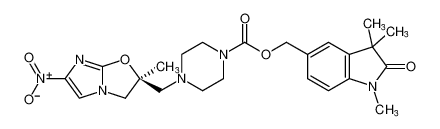 (1,3,3-trimethyl-2-oxoindolin-5-yl)methyl (S)-4-((2-methyl-6-nitro-2,3-dihydroimidazo[2,1-b]oxazol-2-yl)methyl)piperazine-1-carboxylate CAS:681494-89-3 manufacturer & supplier