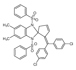 1,3-bis-benzenesulfonyl-2'-(4,4'-dichloro-benzhydrylidene)-5,6-dimethyl-1,3-dihydro-spiro[benzoimidazole-2,1'-cyclopent-3'-ene] CAS:68150-73-2 manufacturer & supplier