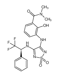 (S)-3-((1,1-dioxido-4-((2,2,2-trifluoro-1-phenylethyl)amino)-1,2,5-thiadiazol-3-yl)amino)-2-hydroxy-N,N-dimethylbenzamide CAS:681510-66-7 manufacturer & supplier