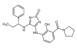 (2-hydroxy-3-((1-oxido-4-(((R)-1-phenylpropyl)amino)-1,2,5-thiadiazol-3-yl)amino)phenyl)(pyrrolidin-1-yl)methanone CAS:681512-05-0 manufacturer & supplier