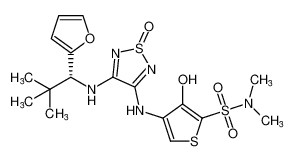 4-((4-(((R)-1-(furan-2-yl)-2,2-dimethylpropyl)amino)-1-oxido-1,2,5-thiadiazol-3-yl)amino)-3-hydroxy-N,N-dimethylthiophene-2-sulfonamide CAS:681512-36-7 manufacturer & supplier