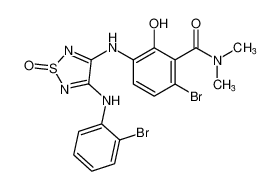 6-bromo-3-((4-((2-bromophenyl)amino)-1-oxido-1,2,5-thiadiazol-3-yl)amino)-2-hydroxy-N,N-dimethylbenzamide CAS:681512-49-2 manufacturer & supplier