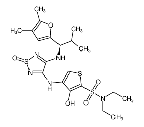 4-((4-(((R)-1-(4,5-dimethylfuran-2-yl)-2-methylpropyl)amino)-1-oxido-1,2,5-thiadiazol-3-yl)amino)-N,N-diethyl-3-hydroxythiophene-2-sulfonamide CAS:681513-20-2 manufacturer & supplier