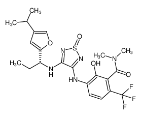 2-hydroxy-3-((4-(((R)-1-(4-isopropylfuran-2-yl)propyl)amino)-1-oxido-1,2,5-thiadiazol-3-yl)amino)-N,N-dimethyl-6-(trifluoromethyl)benzamide CAS:681513-78-0 manufacturer & supplier