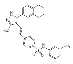 4-((3-methyl-5-(5,6,7,8-tetrahydronaphthalen-2-yl)-1H-pyrazol-4-yl)diazenyl)-N-(m-tolyl)benzenesulfonamide CAS:68174-33-4 manufacturer & supplier