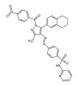 3-methyl-1-(4-nitro-benzoyl)-4-(4-pyridin-2-ylsulfamoyl-phenylazo)-5-(5,6,7,8-tetrahydro-naphthalen-2-yl)-1H-pyrazole CAS:68174-71-0 manufacturer & supplier