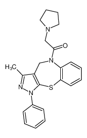 3-methyl-1-phenyl-5-(pyrrolidin-1-yl-acetyl)-4,5-dihydro-1H-benzo[b]pyrazolo[4,3-f][1,4]thiazepine CAS:68177-88-8 manufacturer & supplier