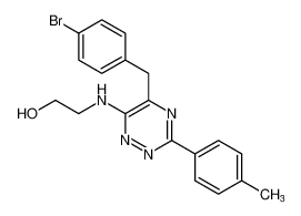 2-((5-(4-bromobenzyl)-3-(p-tolyl)-1,2,4-triazin-6-yl)amino)ethan-1-ol CAS:681799-46-2 manufacturer & supplier