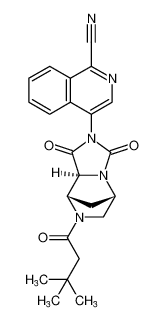 4-((5S,8S,8aS)-7-(3,3-dimethylbutanoyl)-1,3-dioxohexahydro-5,8-methanoimidazo[1,5-a]pyrazin-2(3H)-yl)isoquinoline-1-carbonitrile CAS:681805-49-2 manufacturer & supplier