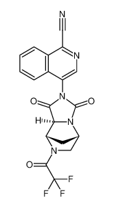 4-((5S,8S,8aS)-1,3-dioxo-7-(2,2,2-trifluoroacetyl)hexahydro-5,8-methanoimidazo[1,5-a]pyrazin-2(3H)-yl)isoquinoline-1-carbonitrile CAS:681805-53-8 manufacturer & supplier