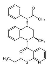 rel-N-((2R,4S)-2-methyl-1-(2-(propylthio)nicotinoyl)-1,2,3,4-tetrahydroquinolin-4-yl)-N-phenylacetamide CAS:681828-59-1 manufacturer & supplier